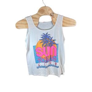 Sun Seekers Club Retro Tank Medium Palm Trees Neon Springbreak